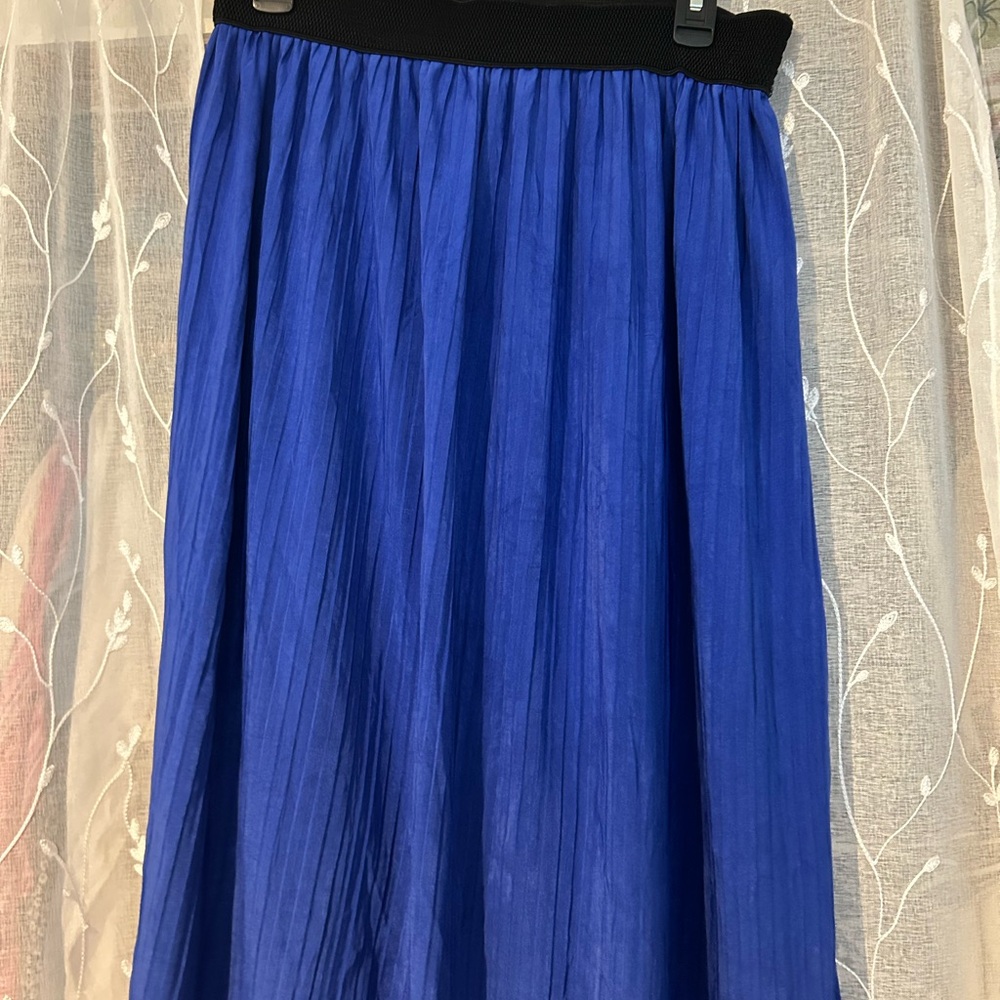 Jon & Anna Royal Blue A-Line Midi Skirt with elastic waist